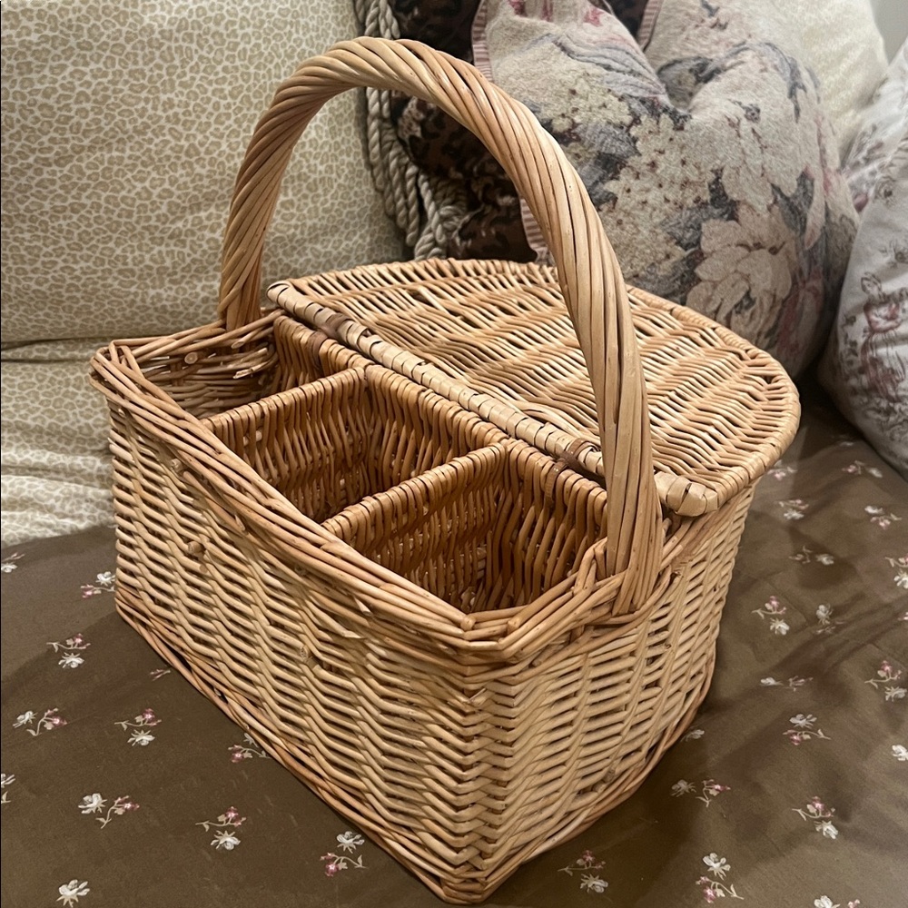 Picnic basket w/divided storage
